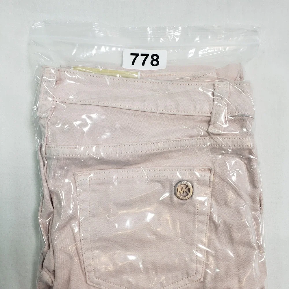 Michael Kors Women Izzy Skinny Jeans Size 10 Pink Mid-Rise QS09AD894L‎